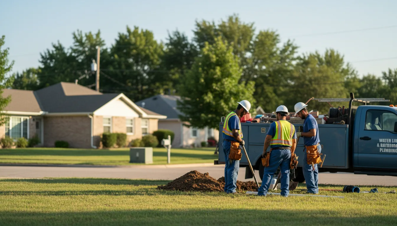 Residential water line and bathroom plumbing service in San Antonio, TX